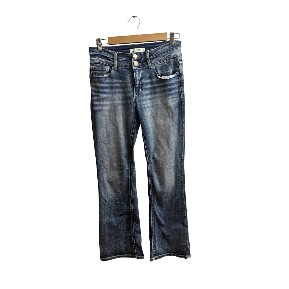 BKE Denim Stella Bootcut Leg Jeans Womens 28x29.5 Blue Cotton Slim Fit mid Rise